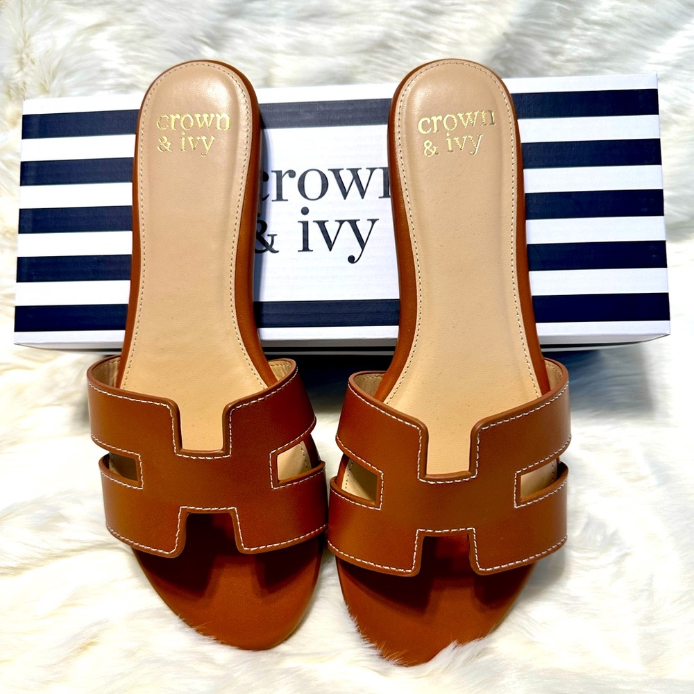 Crown &Ivy Cognac New Sandals
